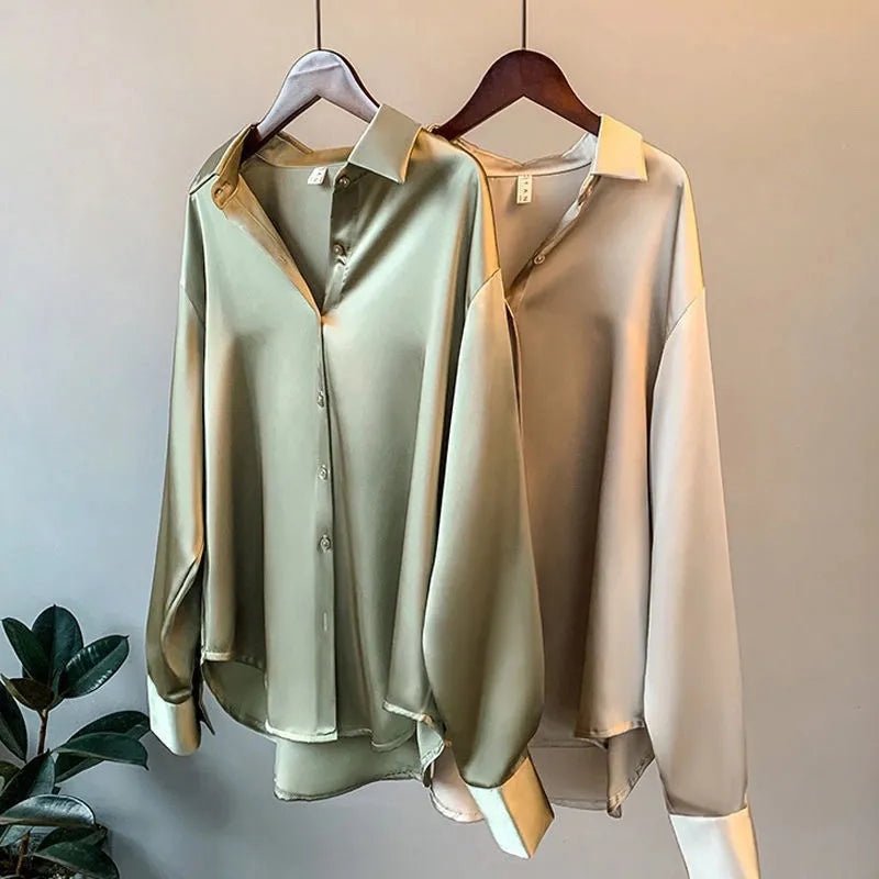 Adelina | Satijnen blouse voor dames