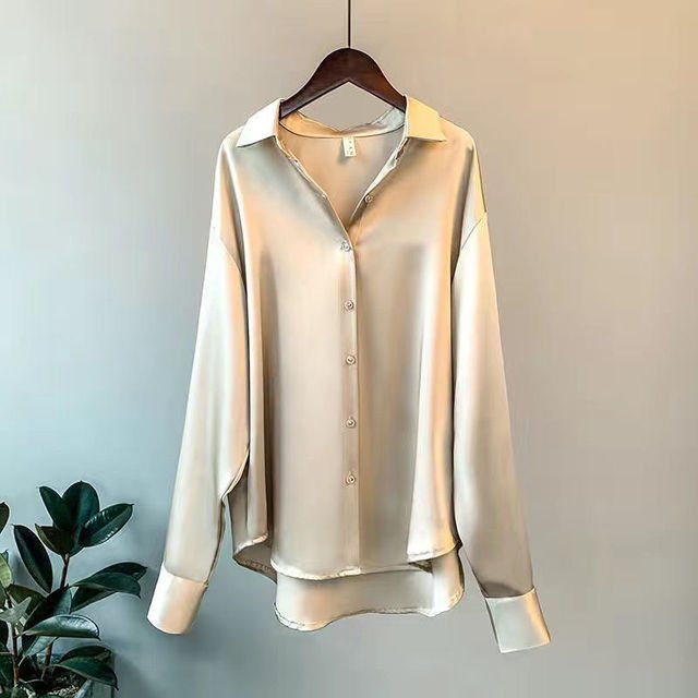 Adelina | Satijnen blouse voor dames - Afbeelding 2